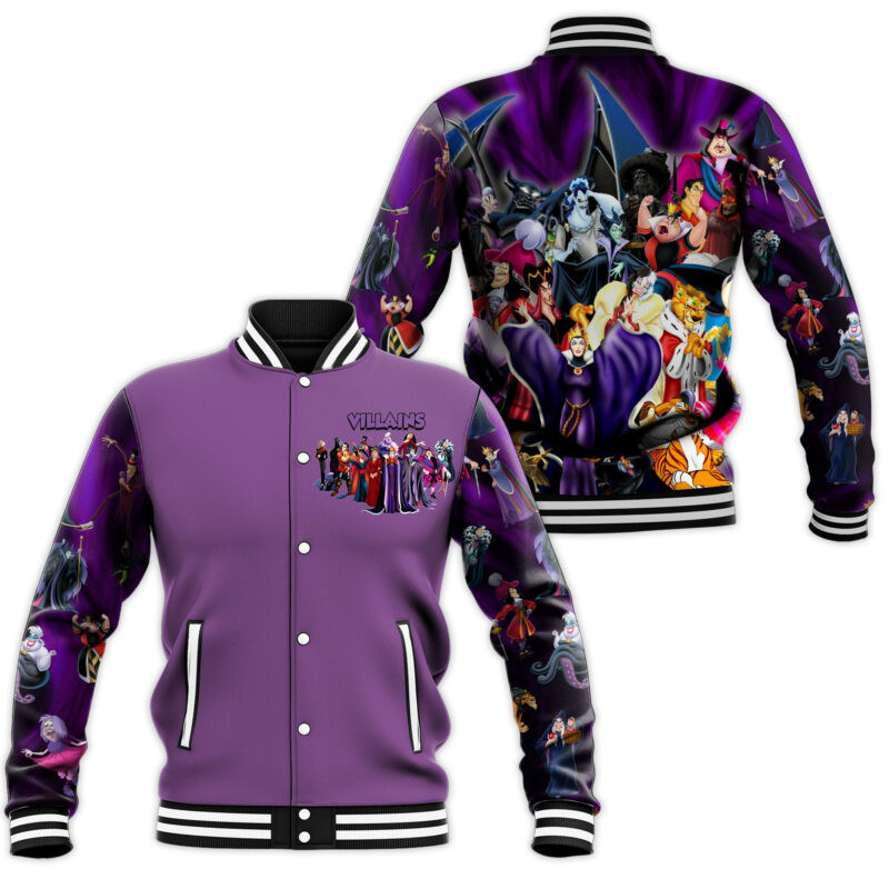 Villains Purple Fashion Baseball Jacket for Men & Women | Movie Fan Gift