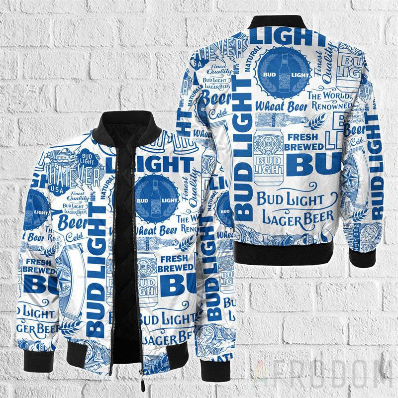 Vintage Bud Light Beer Bomber Jacket | Streetwear Jacket for Men & Women | Fan Gift