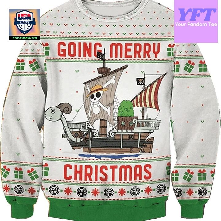 Vintage Going Merry Straww Hatt Funny Onnepiecee 3d Ugly Christmas Sweater
