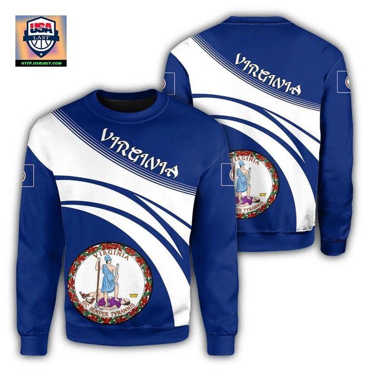 Virginia Coat Of Arms Sweater Cricket Style J5W