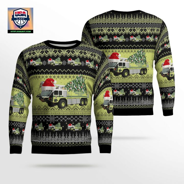 Virginia Metropolitan Washington Airports Authority Fire and Rescue Department Christmas Sweater 3D