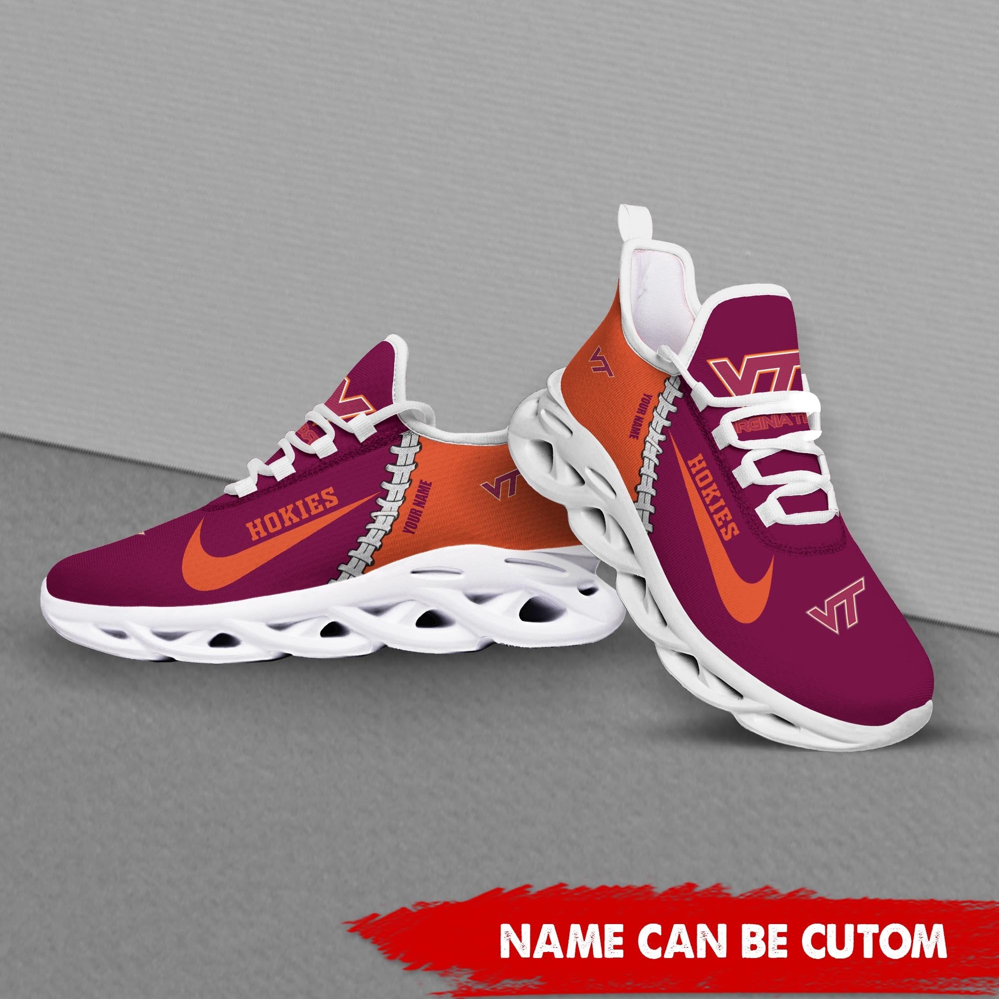 Virginia Tech Hokies Max Soul Shoes Sneakers for Men And Women – Casual Shoes, Streetwear Shoes - Image 4