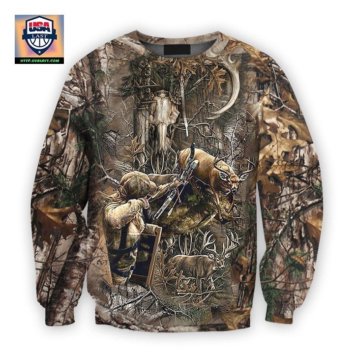 Viticstore Bow Hunting 3D Brown Shade All Over Printed 2Xl Sweater