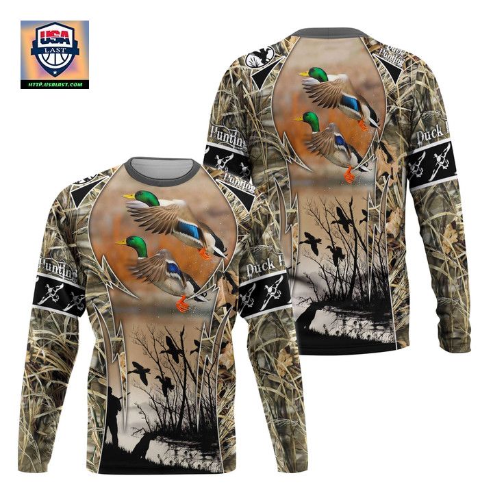 Viticstore Hunting 2 Flying Ducks Shade 3D All Over Printed Size Xl Sweater For Hunting Lovers
