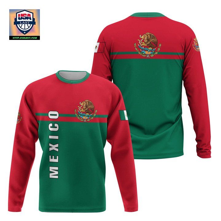 Viticstore Mexico Coat Of Arms Red Green Shade 3D All Over Printed Xxl Sweater For Mexican