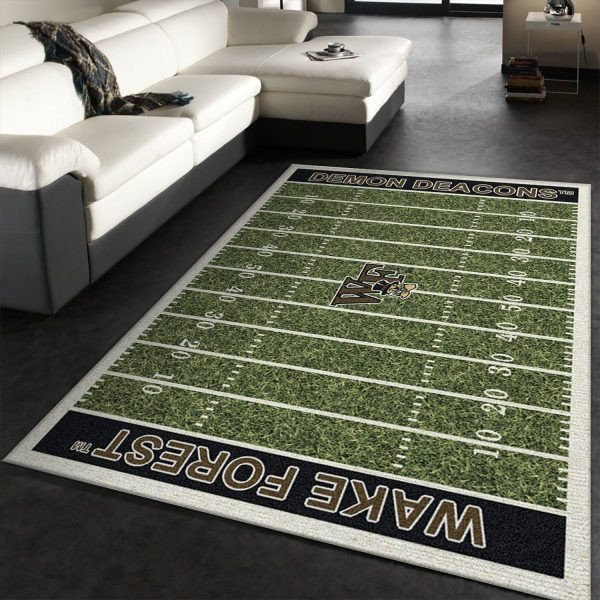 Wake Forest Demon Deacons Team Logo Area Rectangle Area Rug – Full Print Carpet For Living Room & Bedroom Home Decor
