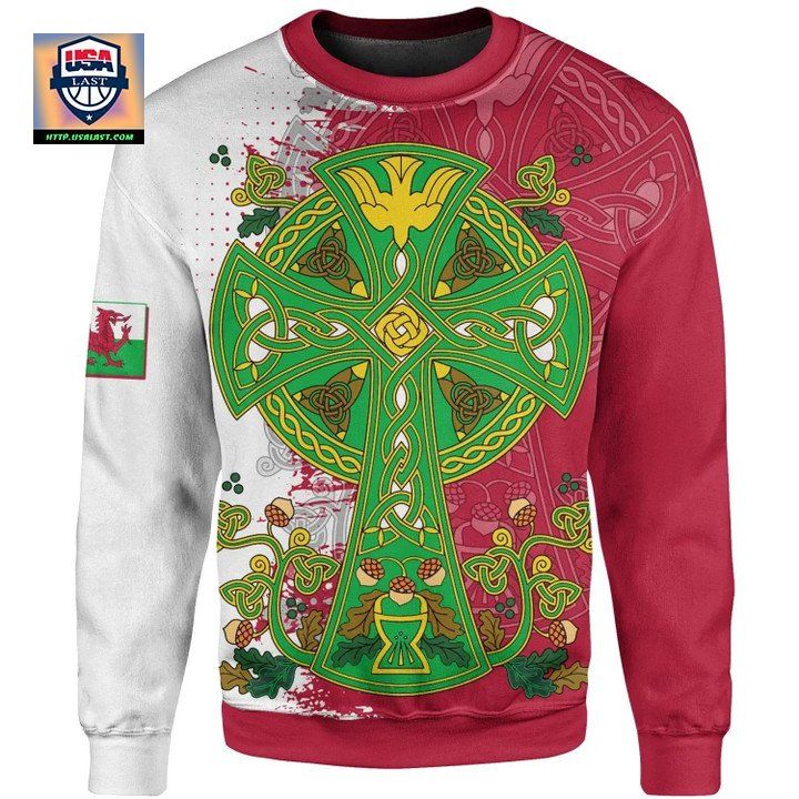 Wales Celtic Sweater Wales Celtic Cross Bn23
