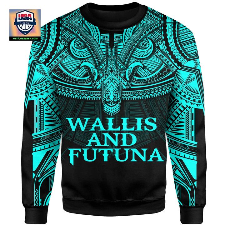 Wallis Futuna Blue Sweater Polynesian