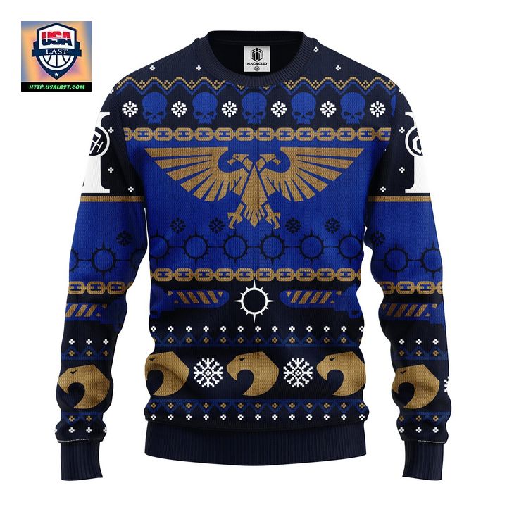 Warhammer 40K Blue Dark Ugly Christmas Sweater Amazing Gift Idea Thanksgiving Gift
