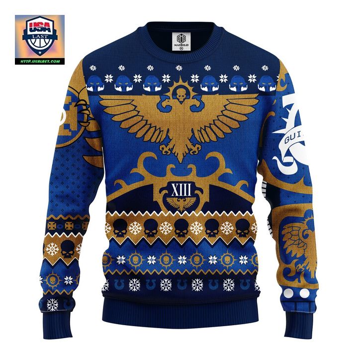 Warhammer 40K Blue Ugly Christmas Sweater Amazing Gift Idea Thanksgiving Gift