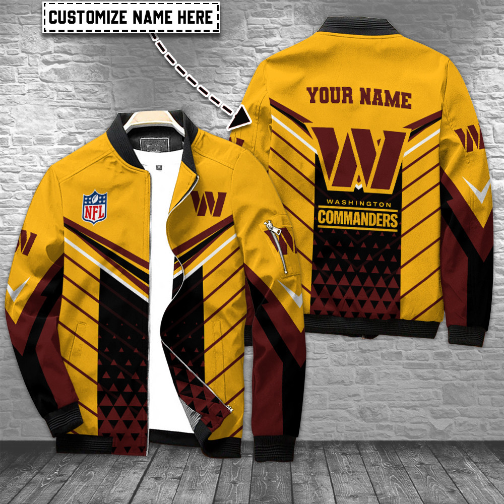 Washington Commanders Personalized Bomber Jacket | NFL Team Jacket for Men & Women | Football Fan Gift