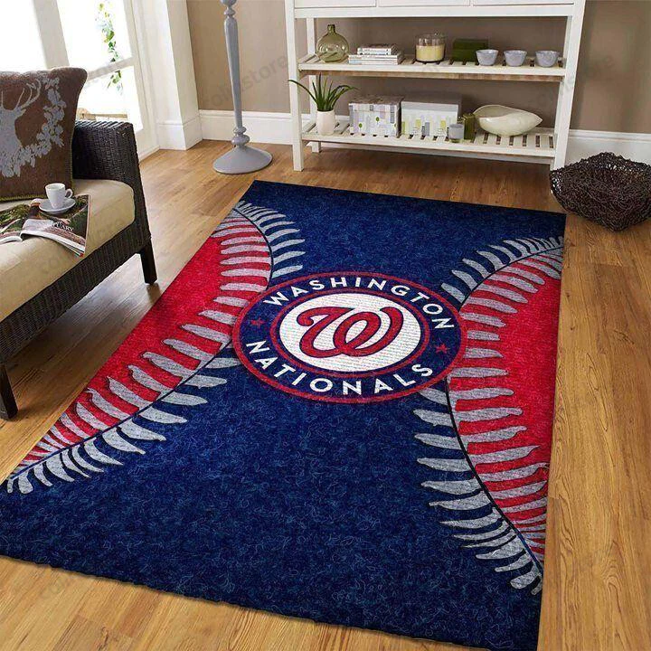 Washington Nationals 3D Rectangle Area Rug – Full Print Carpet For Living Room & Bedroom Home Decor