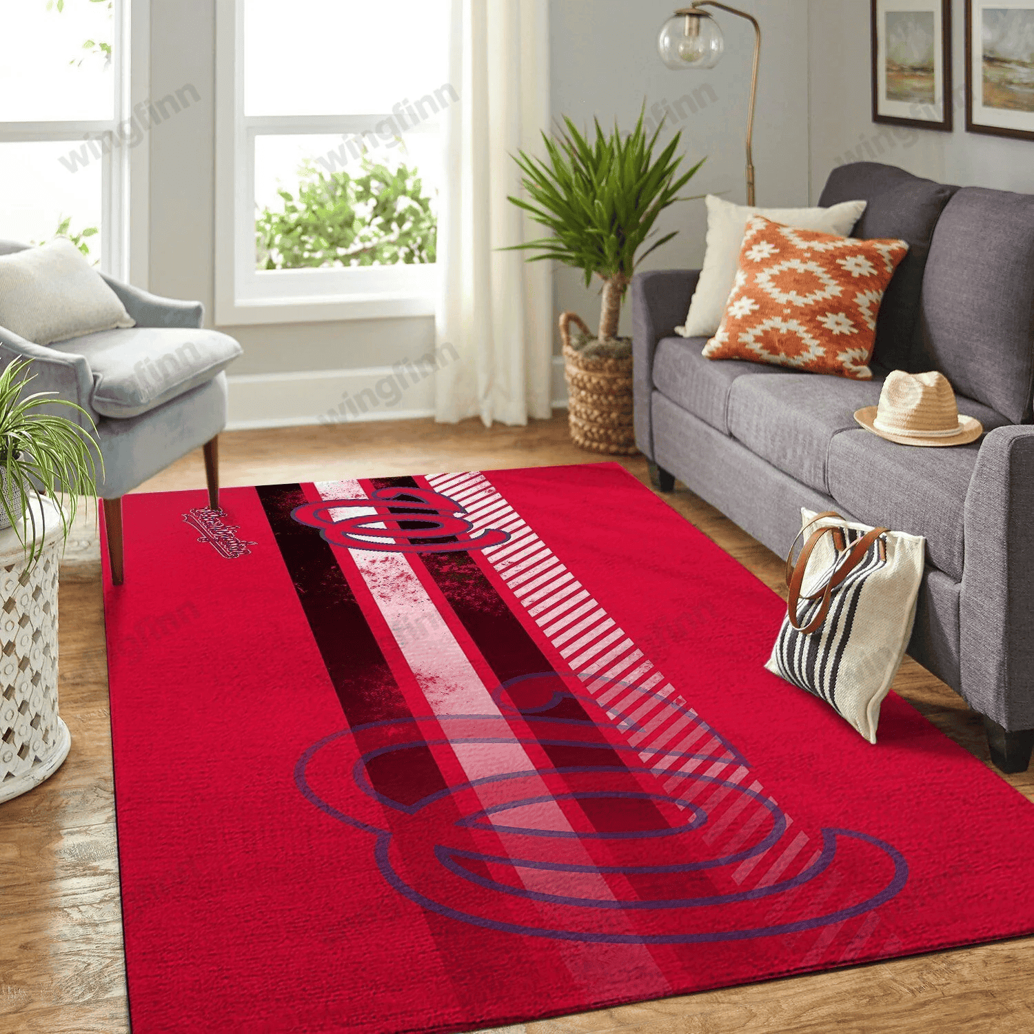 Washington Nationals Rectangle Area Rug – Full Print Carpet For Living Room & Bedroom Home Decor
