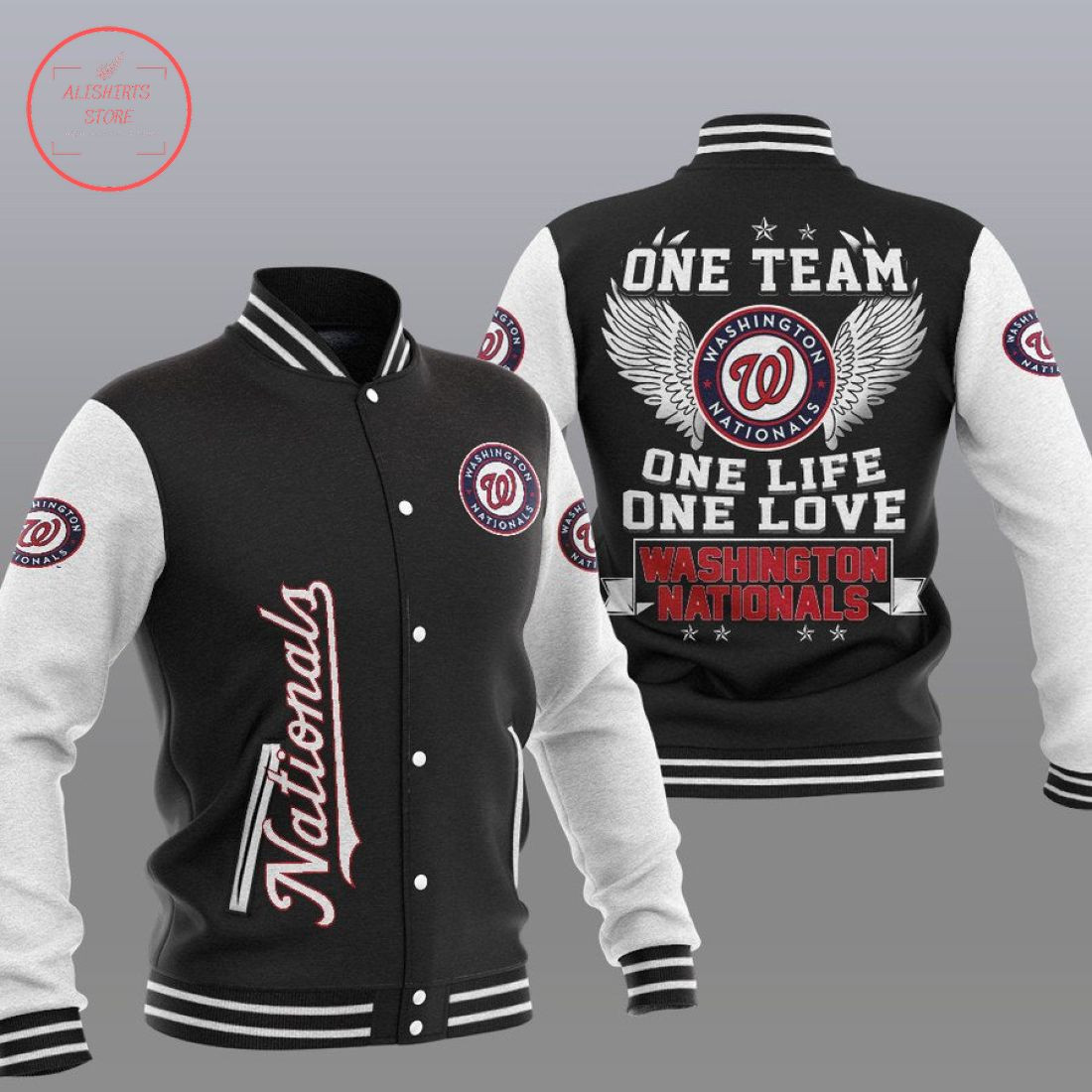 Washington Nationals Varsity Baseball Jacket for Men & Women | MLB Team Fan Gift