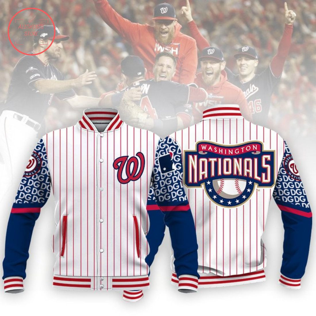 Washington Nationals Varsity Baseball Jacket for Men & Women | MLB Team Fan Gift