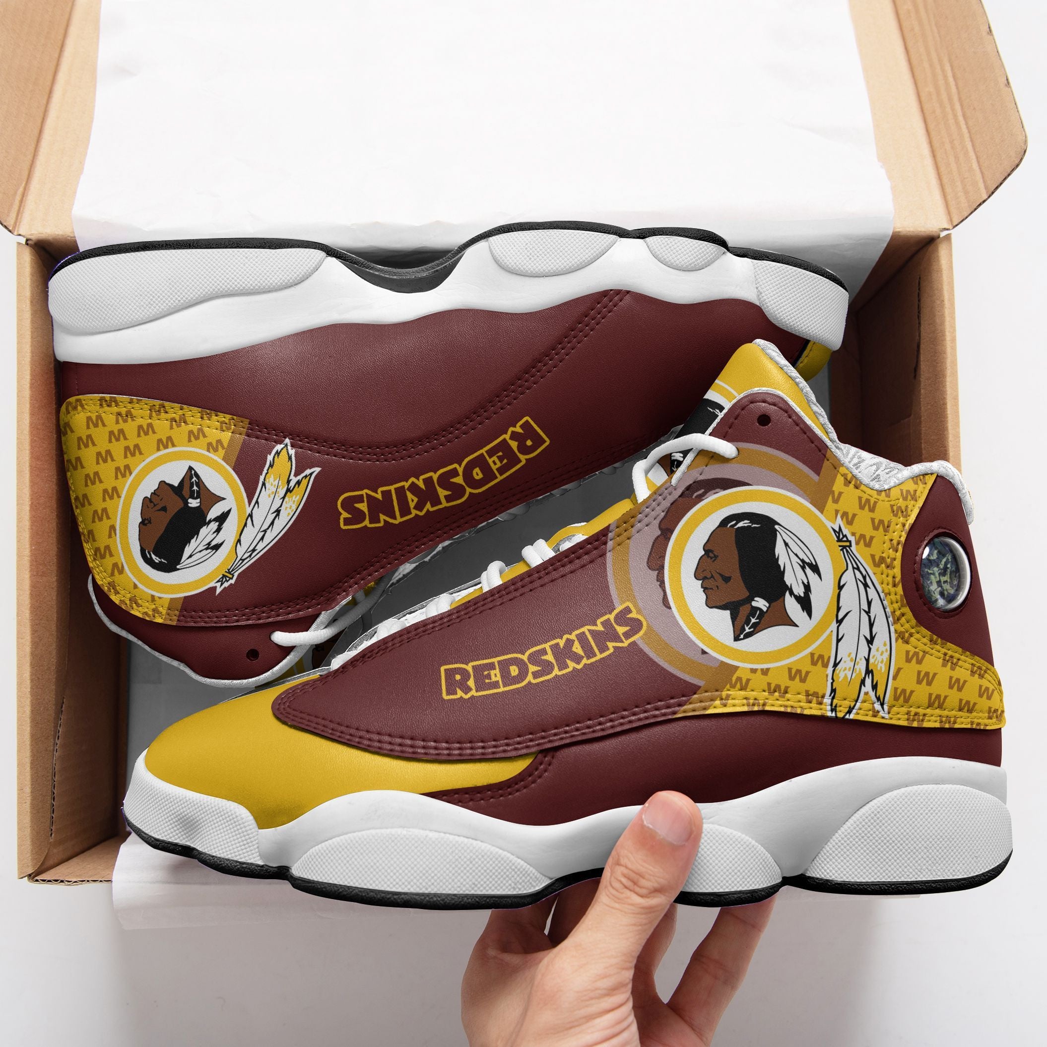 Washington Redskins NFL JD13 Sneakers Shoes for Men & Women | Custom Fan Gift