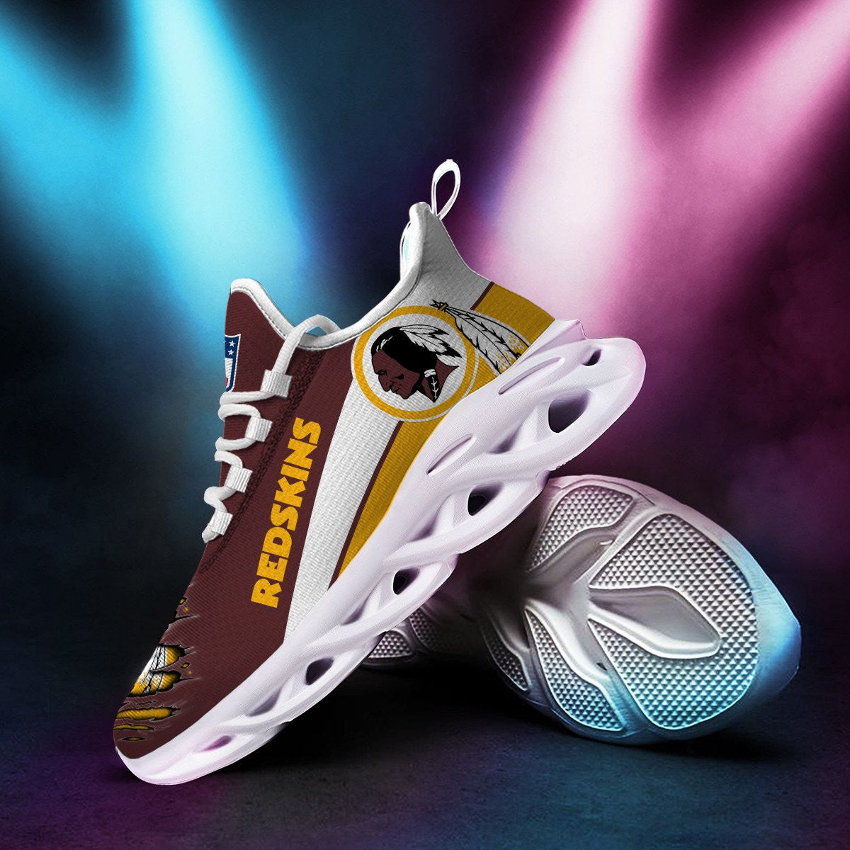 Washington Redskins NFL Max Soul Shoes Sneakers for Men And Women – NFL Football Fan Shoes, Team Sneakers - Image 3