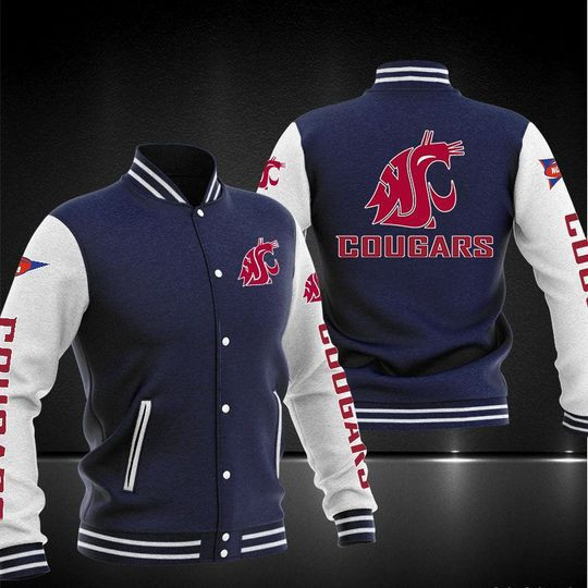 Washington State Cougars Navy Varsity Baseball Jacket for Men & Women | NCAA Team Fan Gift
