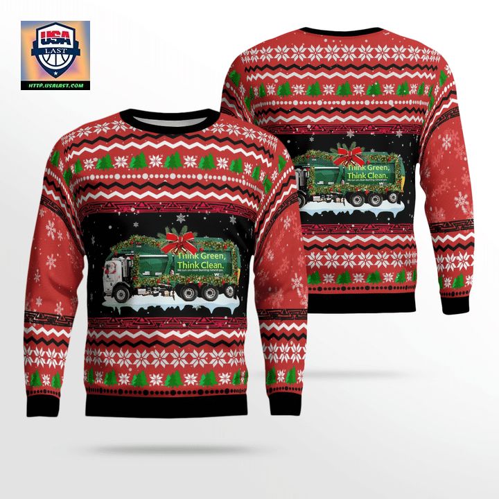 Waste Management Christmas AOP Sweater