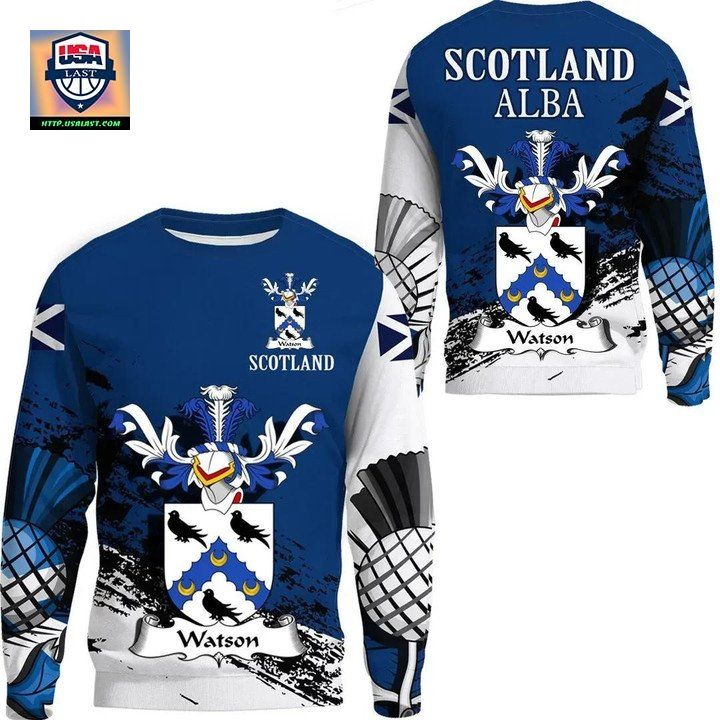 Watson Scottish Family Crest Scotland Special Sweater 