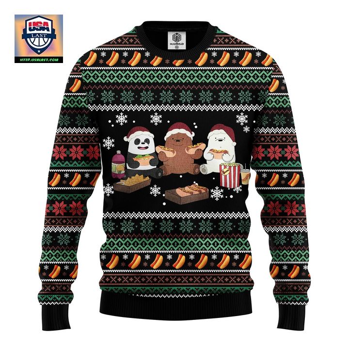 We Bare Bear Ugly Christmas Sweater Amazing Gift Idea Thanksgiving Gift