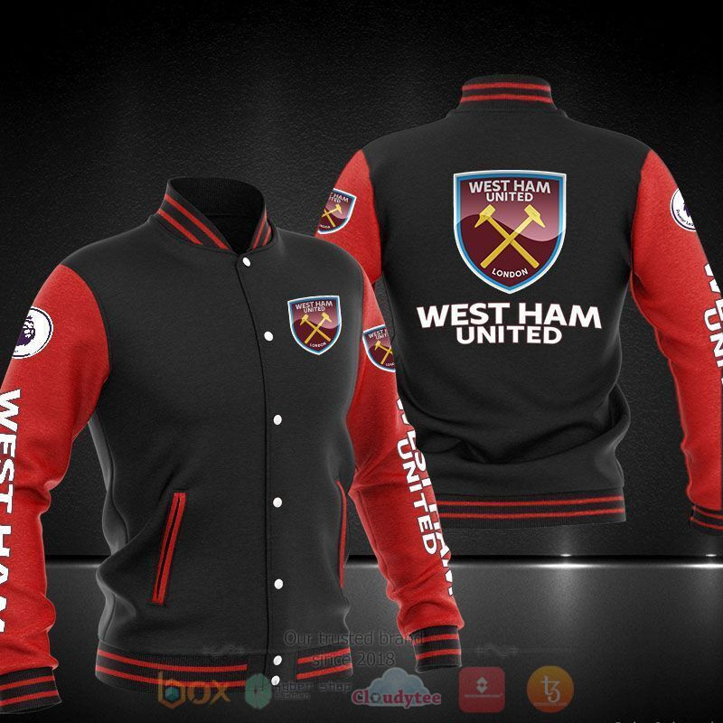 West Ham United Dark Red Varsity Baseball Jacket for Men & Women | Soccer Team Fan Gift