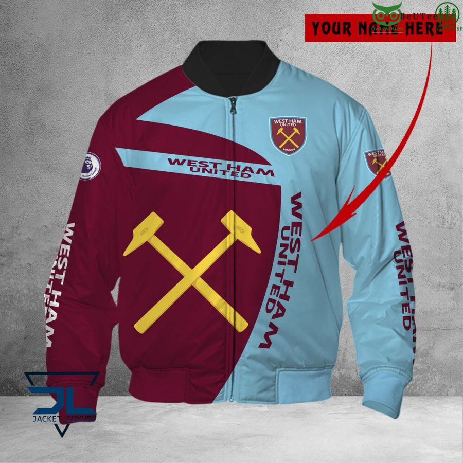 West Ham United FC Personalized Edition Bomber Jacket | Streetwear Jacket for Men & Women | Fan Gift