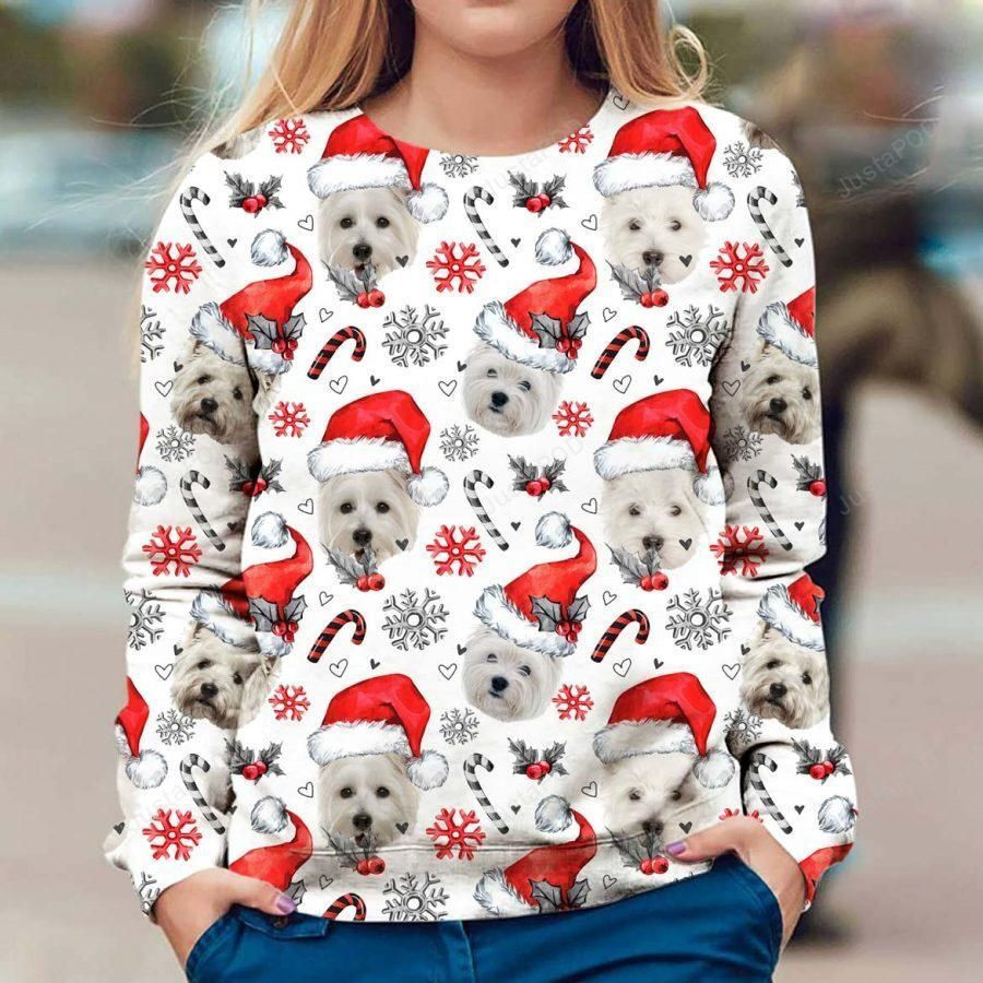 West Highland White Terrier Ugly Christmas Sweater, Perfect Holiday Gift