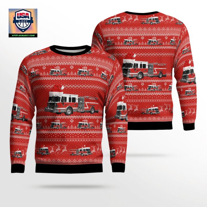 West Nyack New York West-Nyack Fire-Department Christmas Sweater 3D