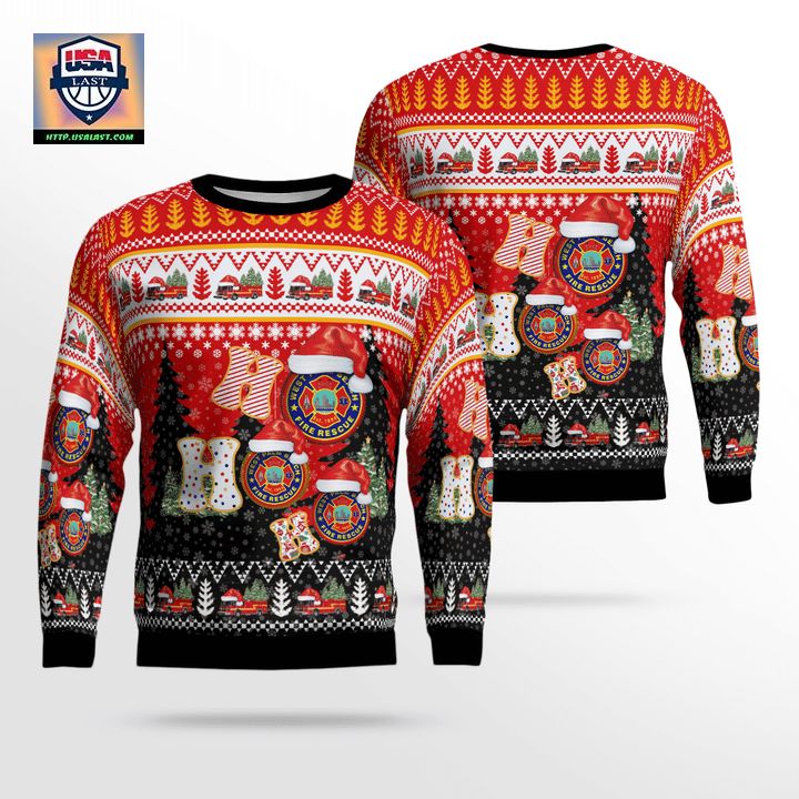 West Palm Beach Palm Beach County Florida West Palm Beach Fire Department Christmas Sweater 3D
