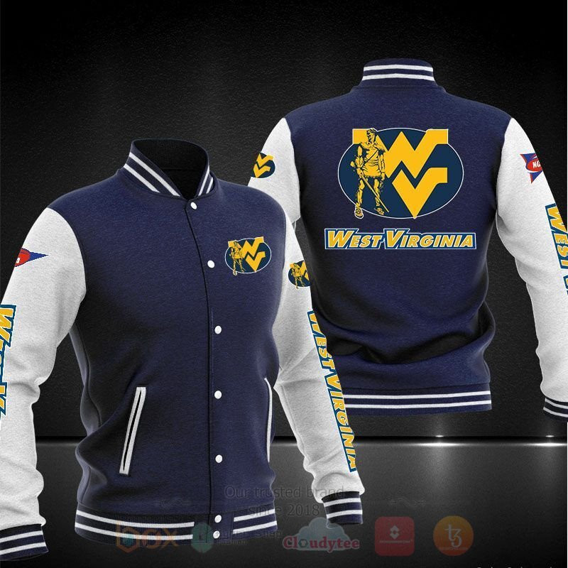West Virginia Mountaineers Navy Varsity Baseball Jacket for Men & Women | NCAA Team Fan Gift