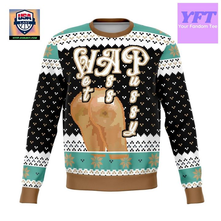 Wet Ass Puy Initials Meme Design 3d Ugly Christmas Sweater