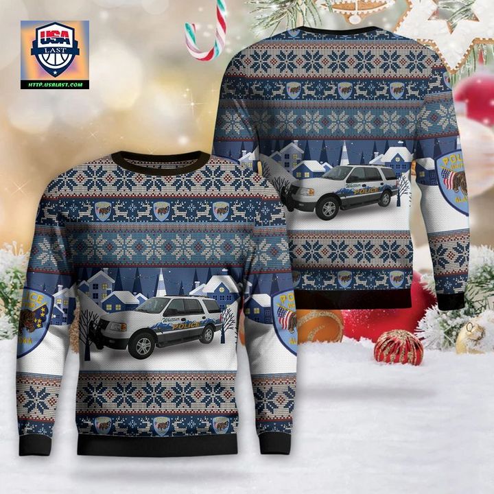 Whittier Alaska Whittier Police Department Christmas Sweater 3D