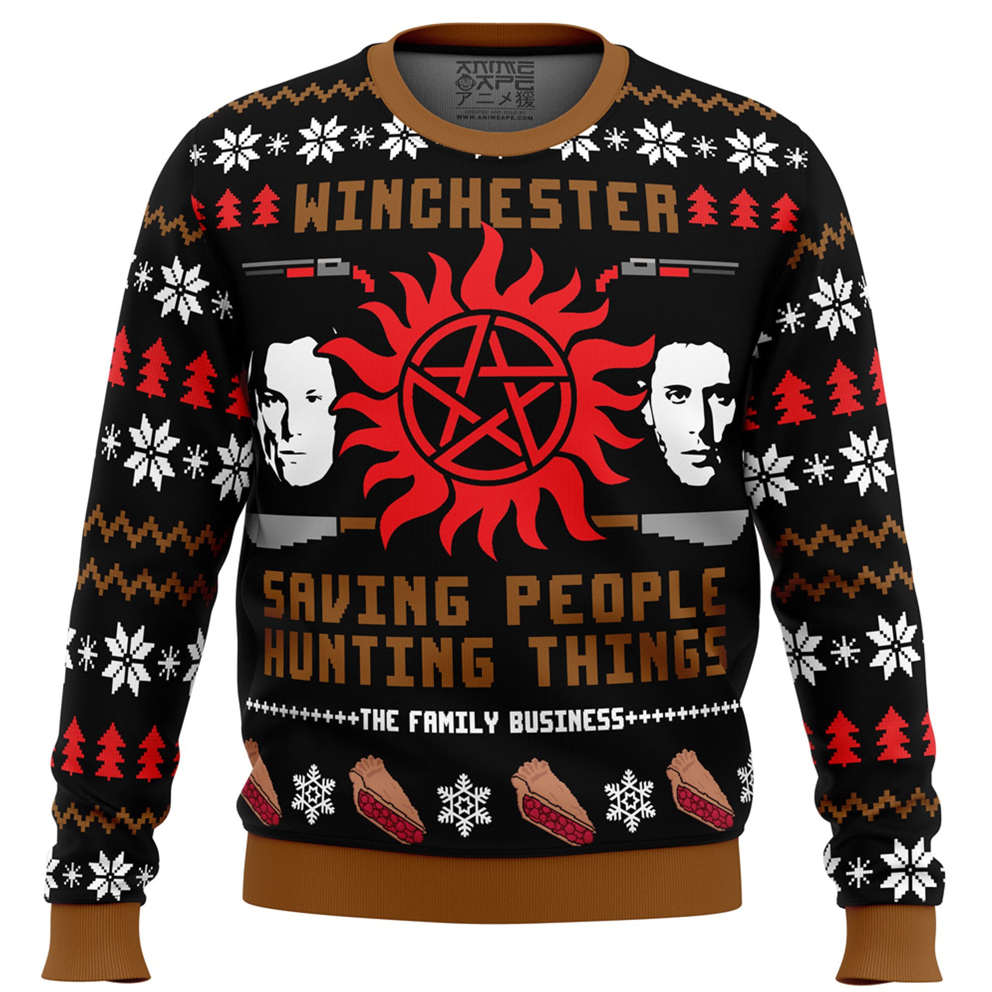 Winchesters Saving People Hunting Things Ugly Christmas Sweater