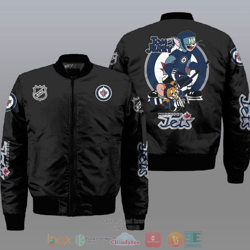 Winnipeg Jets Tom And Jerry Bomber Jacket | NHL Team Jacket for Men & Women | Hockey Fan Gift