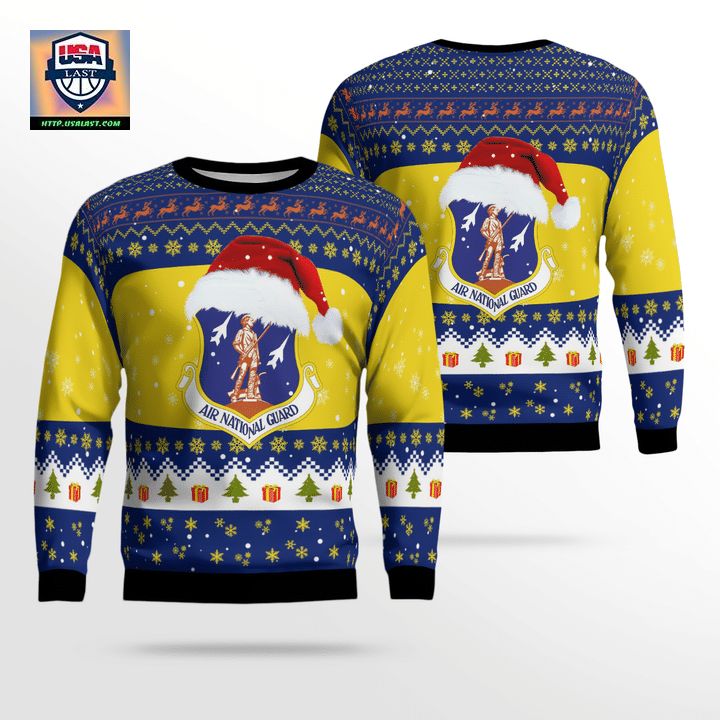 Wisconsin Air National Guard Christmas AOP Sweater