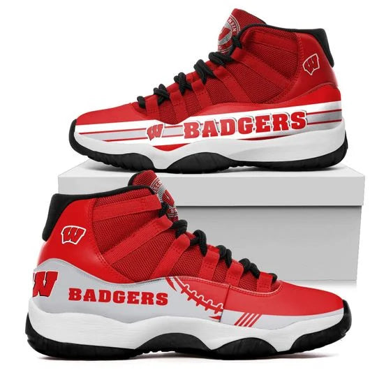 Wisconsin Badgers JD13 Sneakers Shoes for Men & Women | Custom Fan Gift