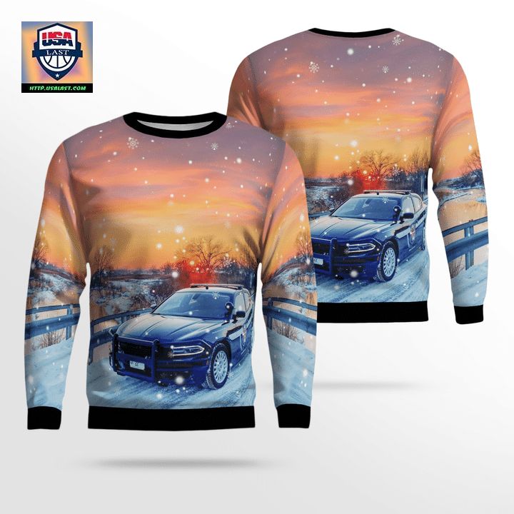 Wisconsin State Patrol Christmas Sweater 3D