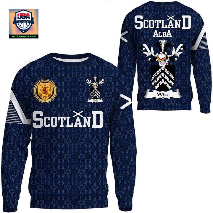 Wise Family Crest Sweater Scottish Home 1991 Style 