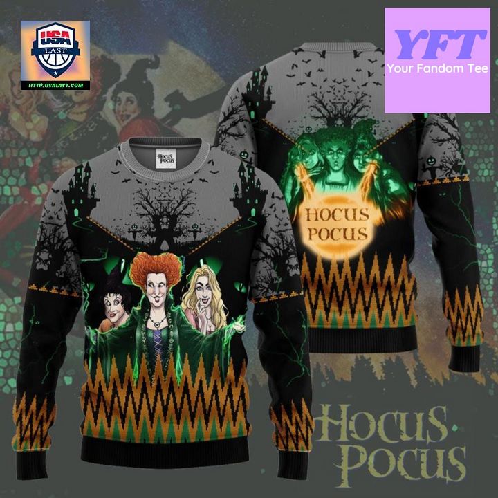 Witch Sanderson Sisters Witches Hocus Pocus 3d Ugly Christmas Sweater