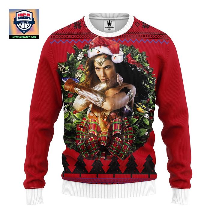 Wonder Woman Light Noel Mc Ugly Christmas Sweater Thanksgiving Gift