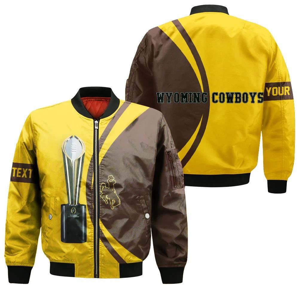 Wyoming Cowboys 2022 National Champions Legendary Bomber Jacket | NCAA College Team Jacket for Men & Women | Sports Fan Gift