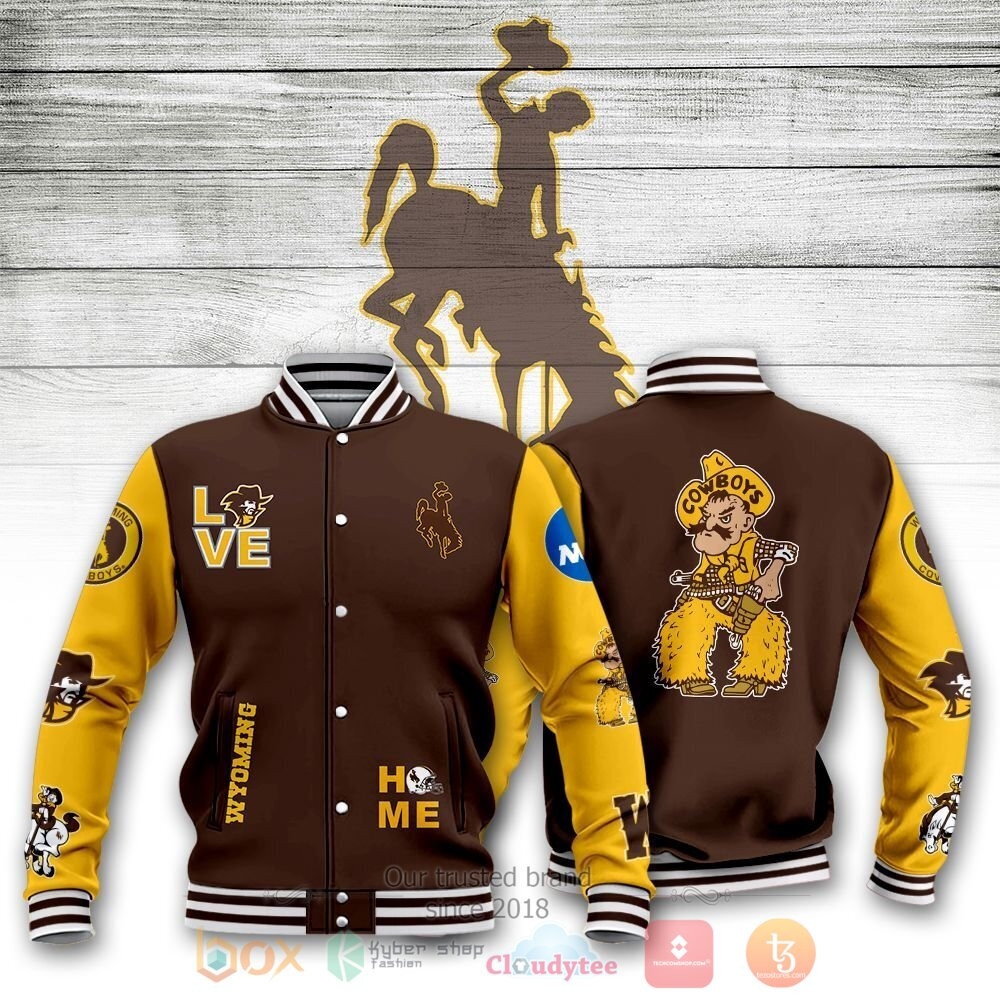 Wyoming Cowboys Varsity Baseball Jacket for Men & Women | NCAA Team Fan Gift