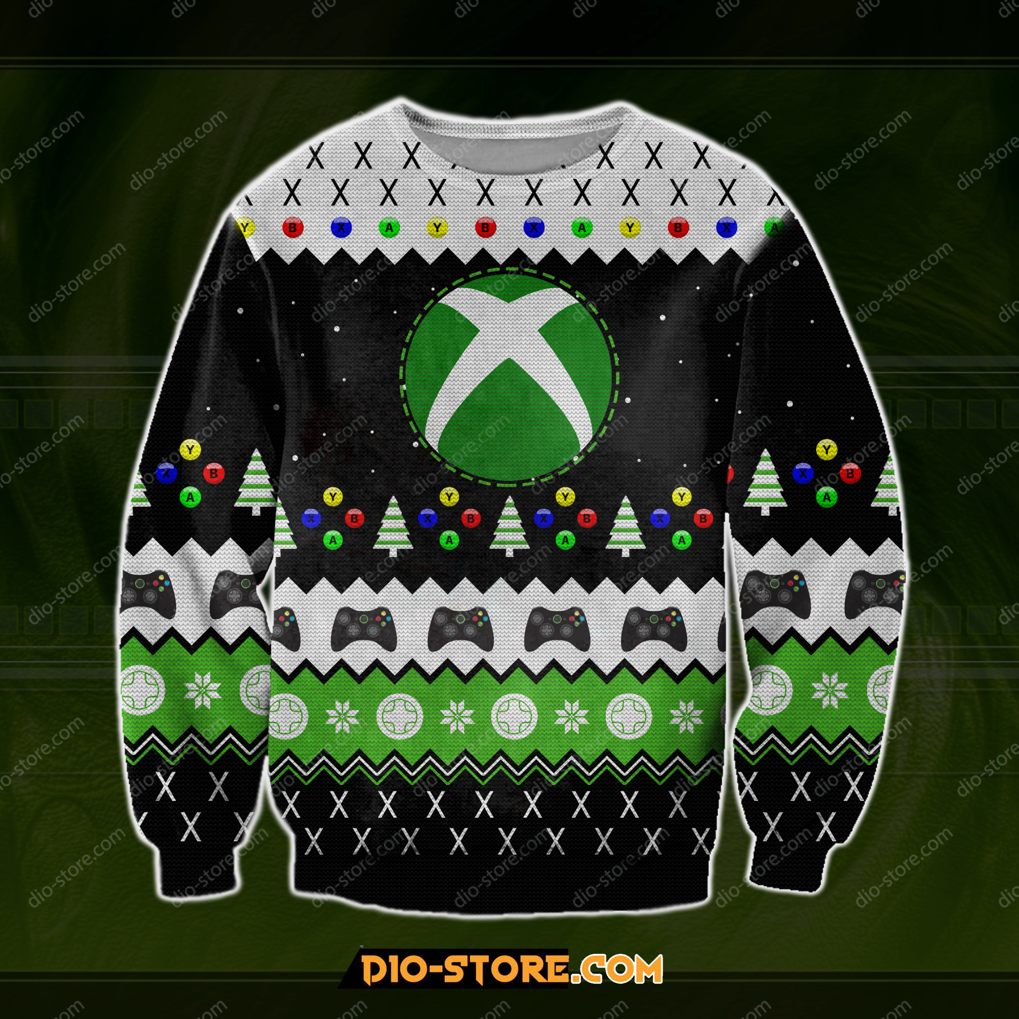 Xbox 3D Print Knitting Pattern Ugly Christmas Sweater