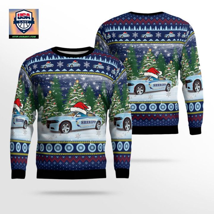 York-Poquoson Sheriff Office Virginia Christmas Sweater 3D