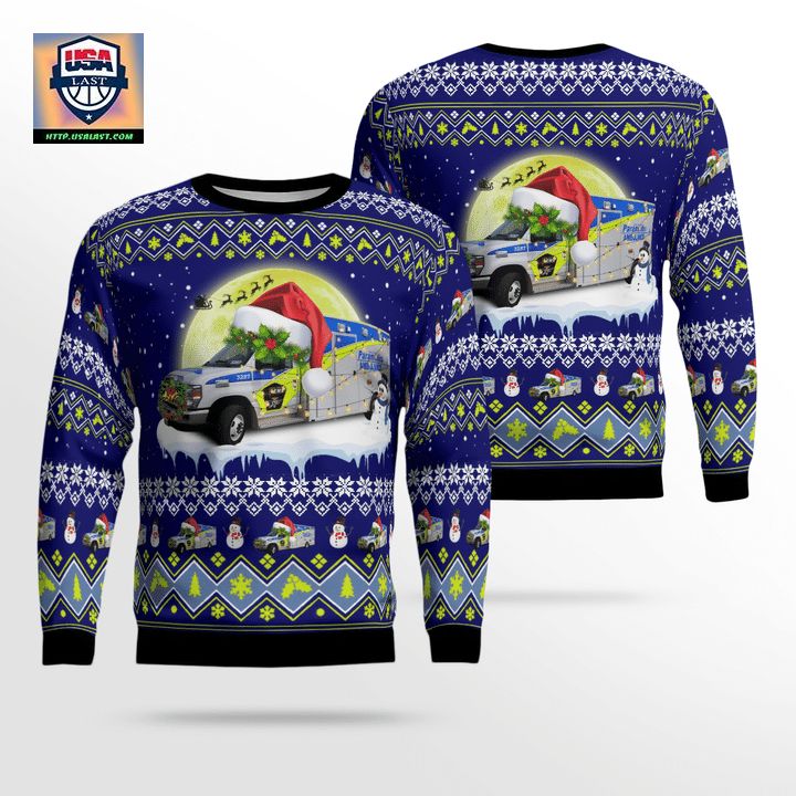 York Region EMS Christmas AOP Sweater