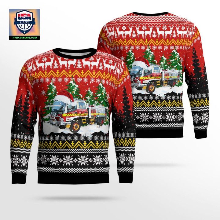 York Volunteer Fire Rescue York Western Australia Christmas AOP Sweater
