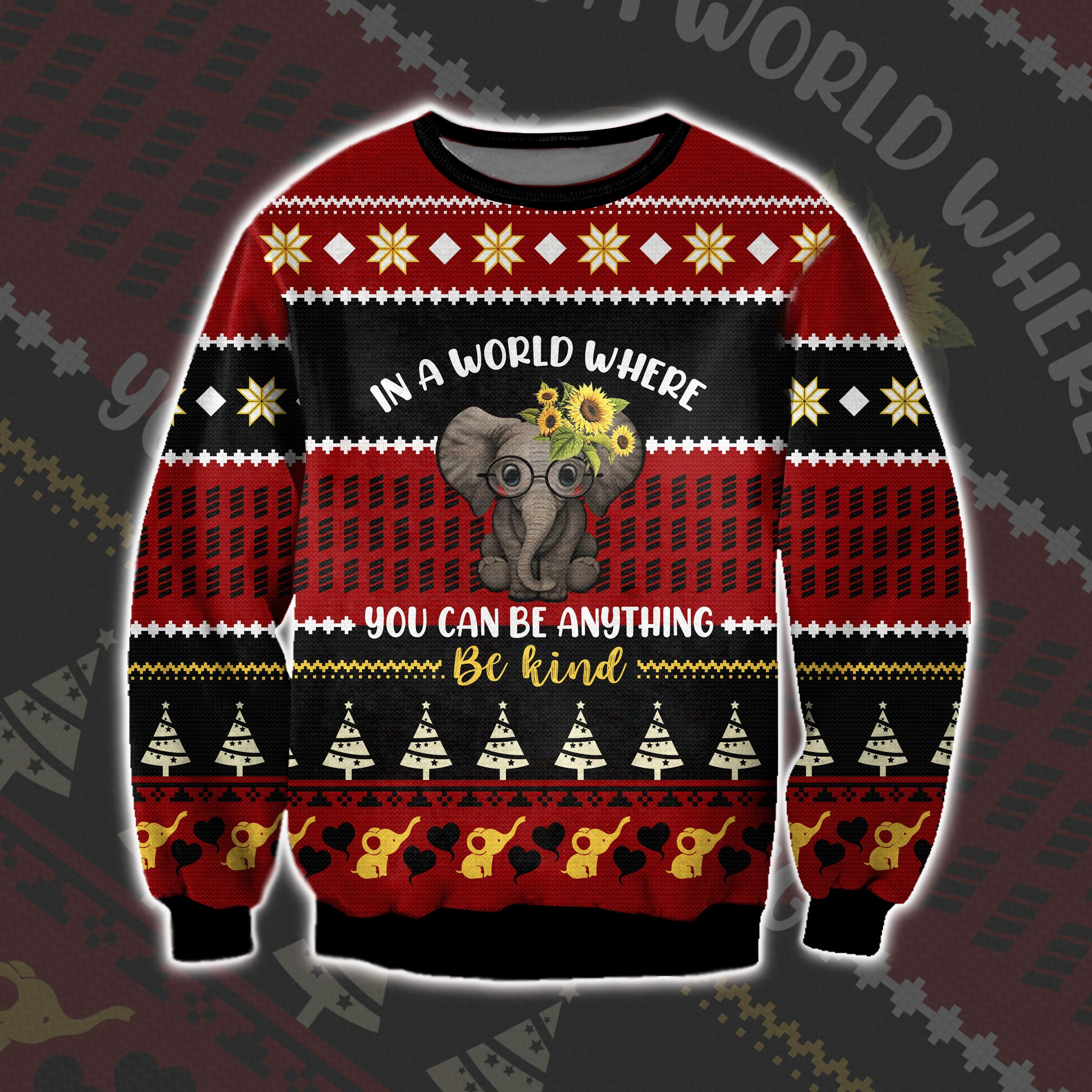 You Can Be Anything 3D Print Ugly Christmas Sweater