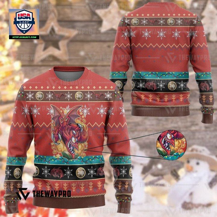 Yugioh Slifer The Toon Dragon By Kraus Christmas Sweater