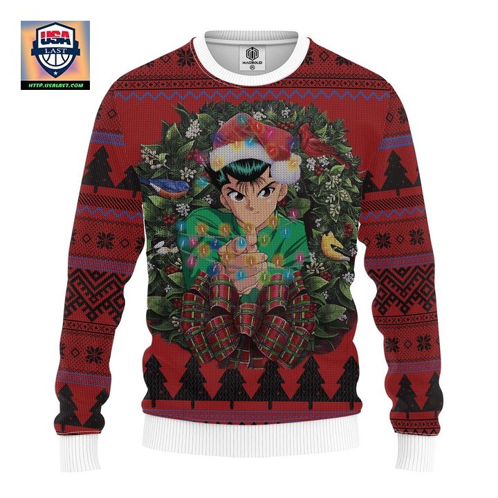 Yusuke Urameshi Yuyu Hakusho Mc Ugly Christmas Sweater Thanksgiving Gift